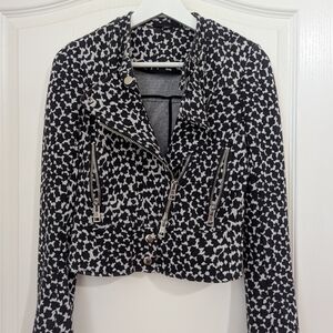 Joe's Jeans Black and White Patterned Blazer